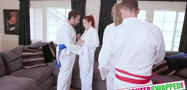  Swapping Martial Arts Muff Luna Light, Ashley Red, Brad Newman, Filthy Rich